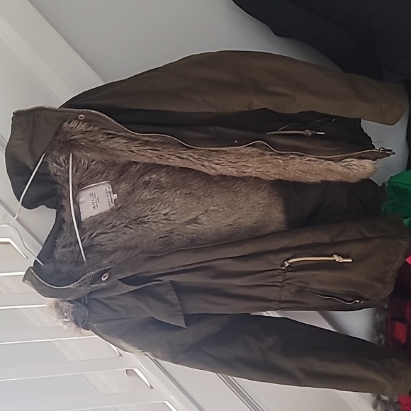 Zara Faux fur lined Winter Bomber Coat - Picture 1 of 3